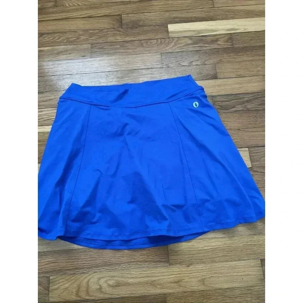 Dona Jo Tennis Women's Skort Bright Blue Skirt With Black Shorts Size 3 XXL - Picture 2 of 5